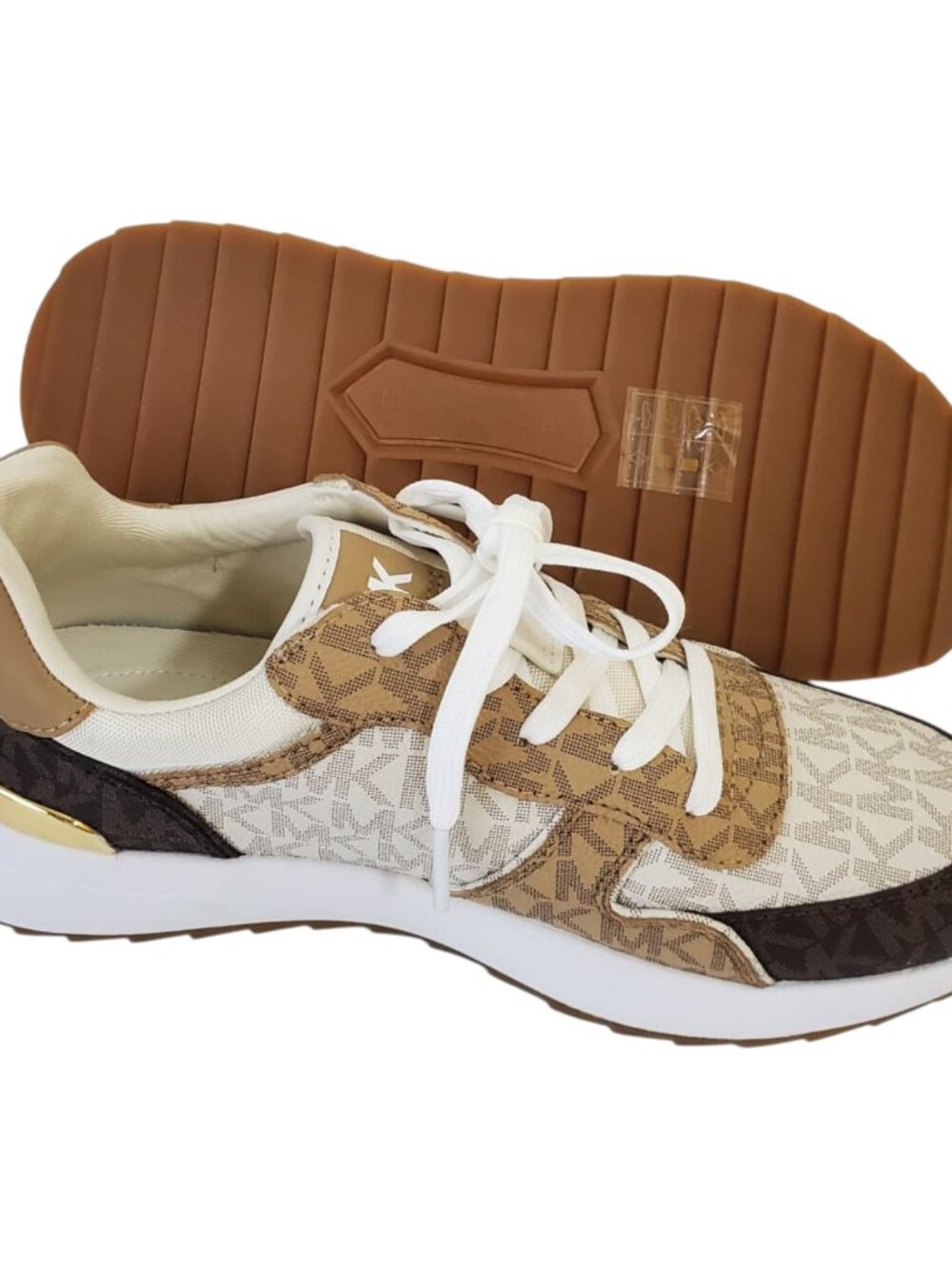 NEW MICHAEL KORS AUTHENTIC WOMEN'S CAMEL BROWN SHOES SNEAKERS SIZE 6 7 8 9 10 - Picture 12 of 12